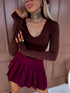 Tops ar v-veida izgriezumu "JELLY BELLY VD1802" - CHOCO